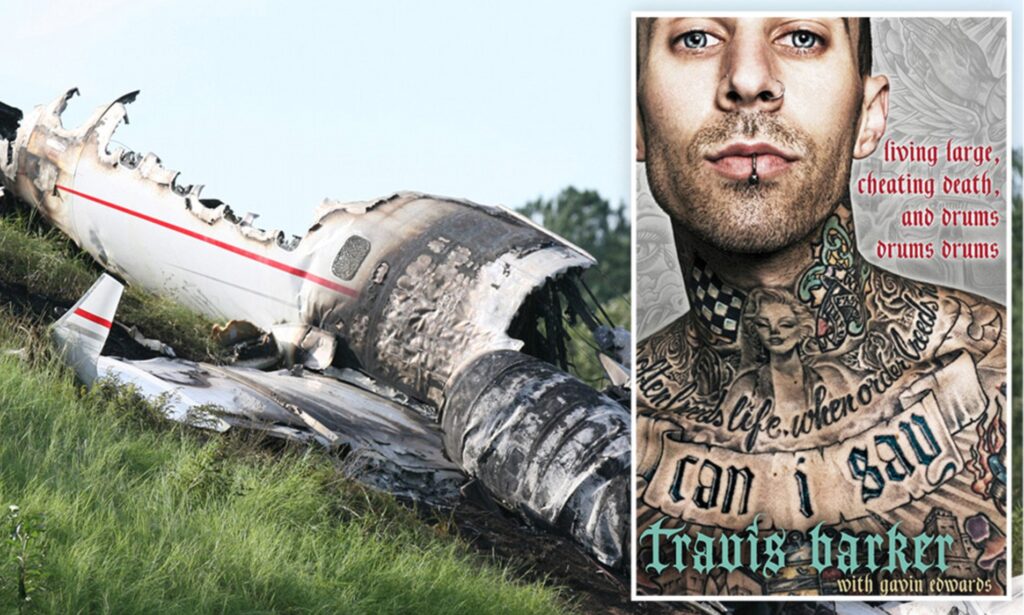 travis barker plane crash